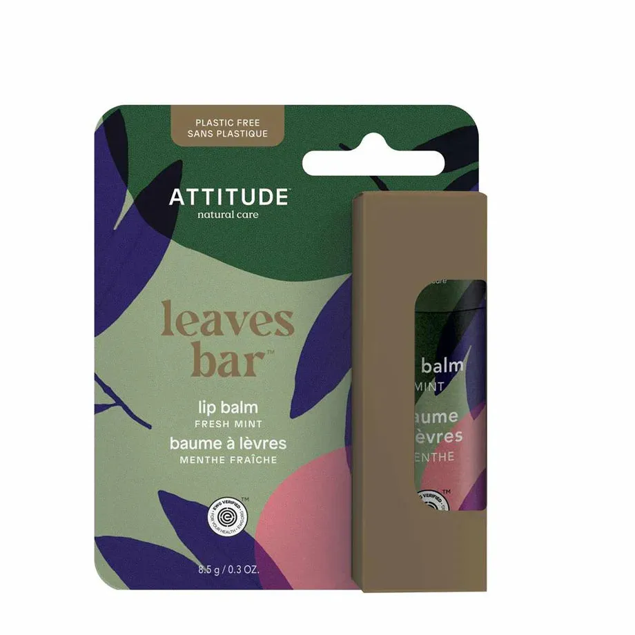 Attitude Plastic-Free Lip Balm Fresh Mint Enriched With Olive Oil 8.5g