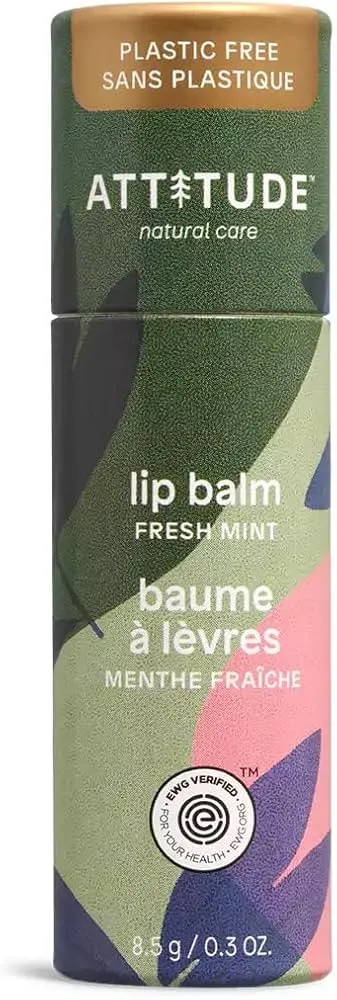 Attitude Plastic-Free Lip Balm Fresh Mint Enriched With Olive Oil 8.5g