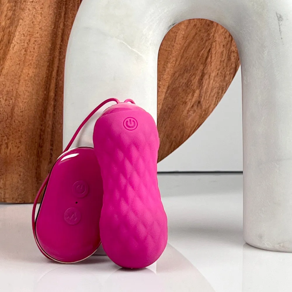 Blush Carina Velvet Vibrating Rechargeable Remote Control Kegel