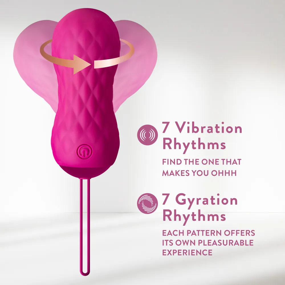 Blush Carina Velvet Vibrating Rechargeable Remote Control Kegel