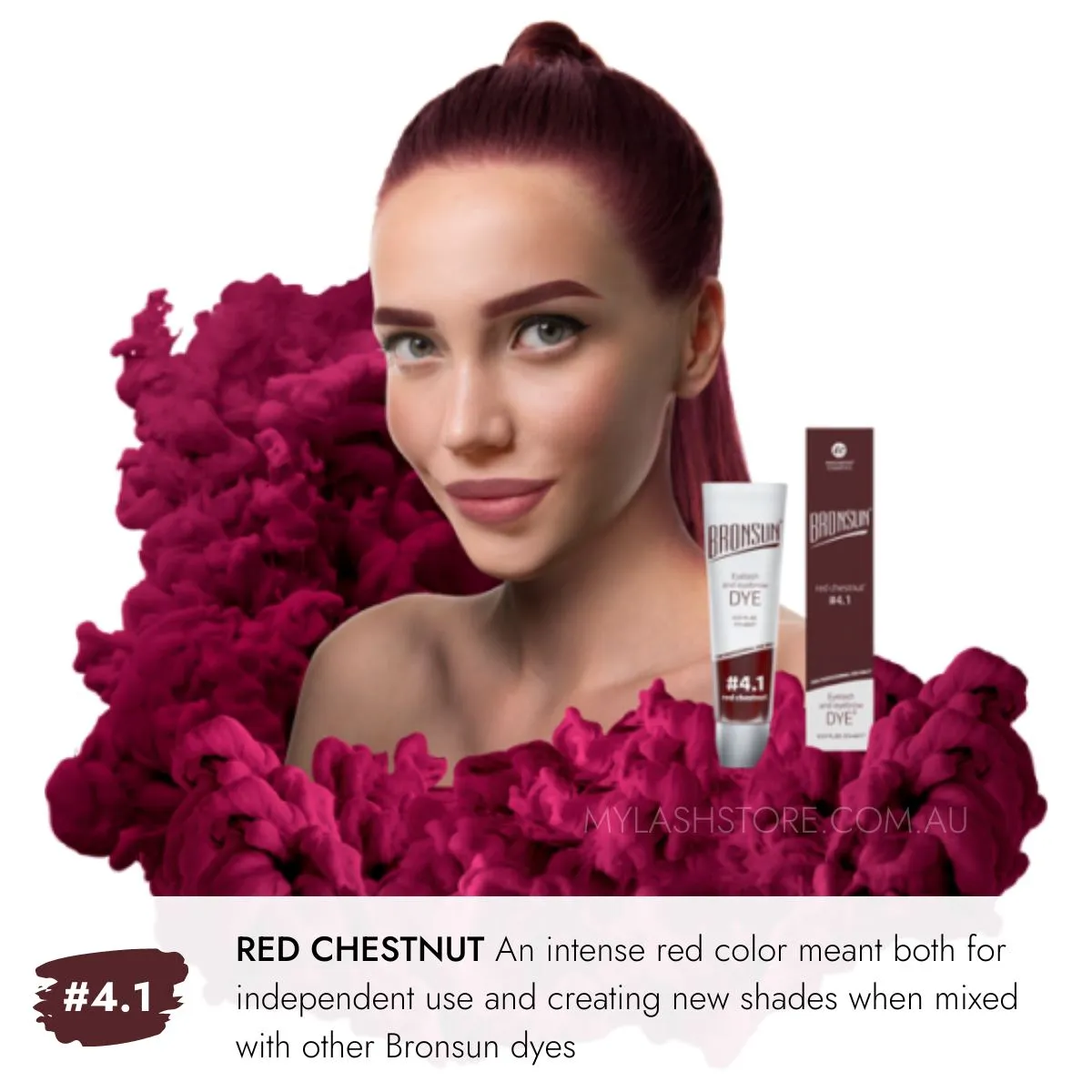 Bronsun Lash & Brow Gel Dye - #4.1 Red Chestnut