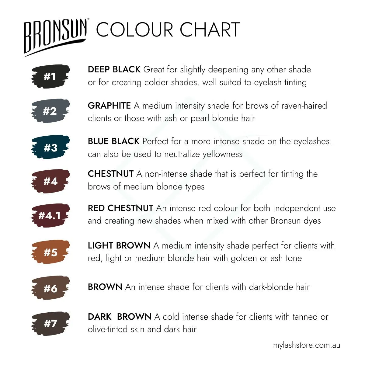 Bronsun Lash & Brow Gel Dye - #4.1 Red Chestnut