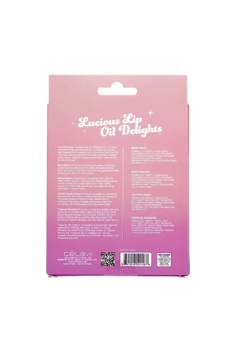 Celavi Lucious Lip Oil Delights Lip Set