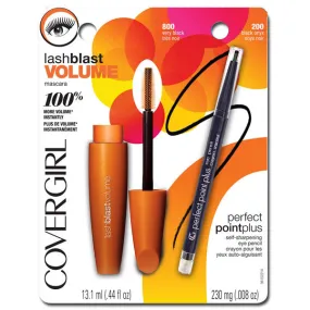 COVERGIRL - Lash Blast Volume Mascara and Perfect Point Plus Eyeliner Very Black/Black Onyx - 1 Set