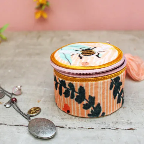 Eden Embroidered Bee Jewellery Box