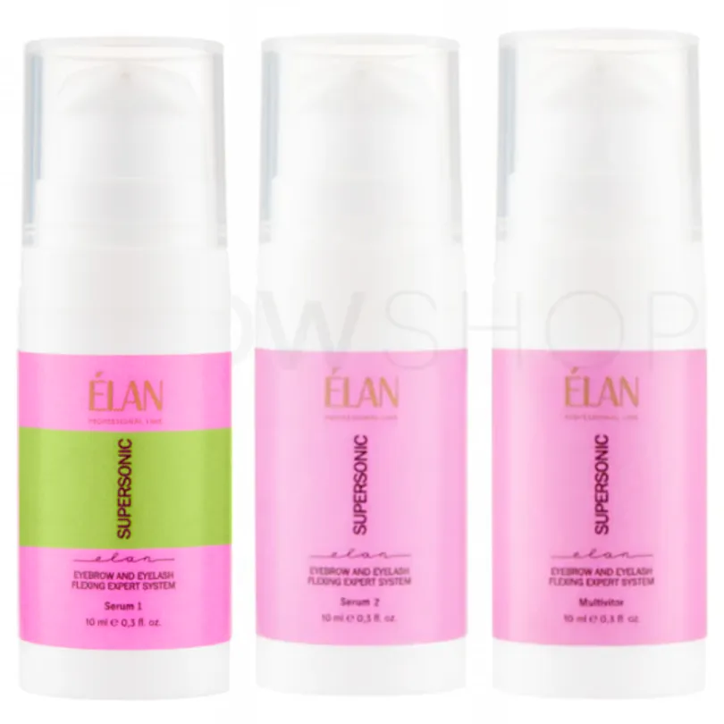 Elan 'SUPERSONIC' Brow/Lash Flexing Expert System Kit with Clear Step 1  - All 3 Steps