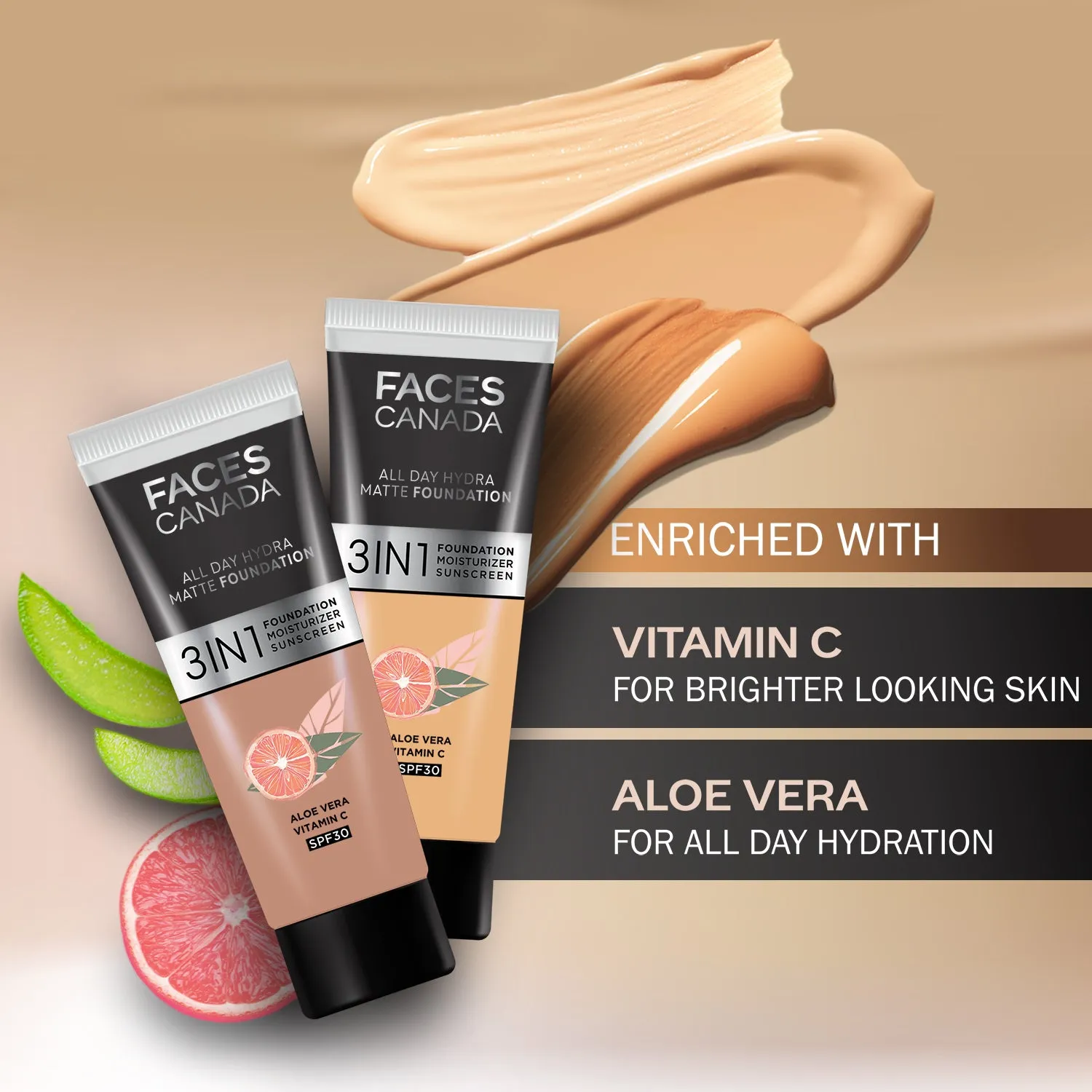 FACES CANADA All Day Hydra Matte Foundation Rose Ivory 011 15ml