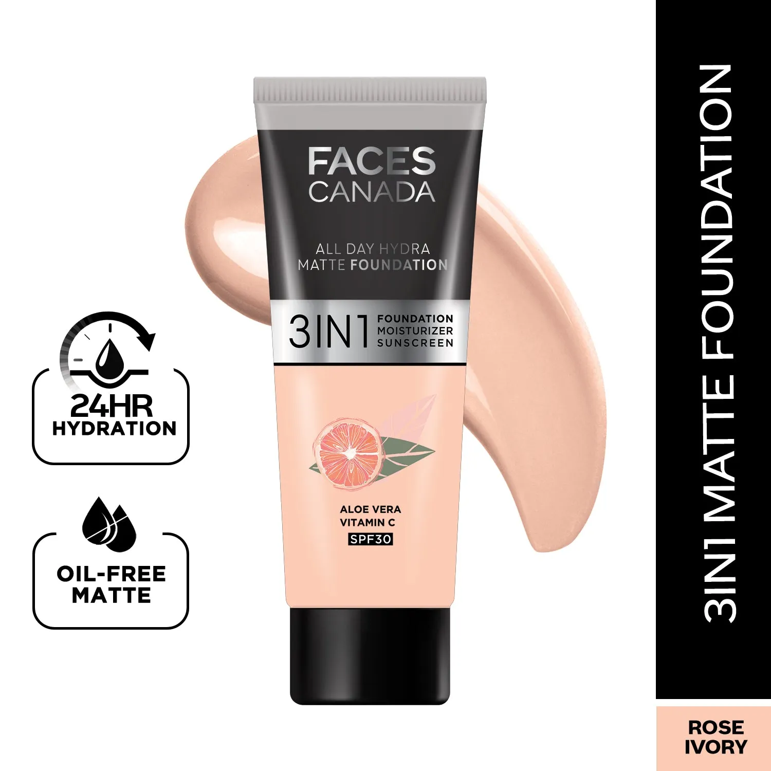 FACES CANADA All Day Hydra Matte Foundation Rose Ivory 011 15ml