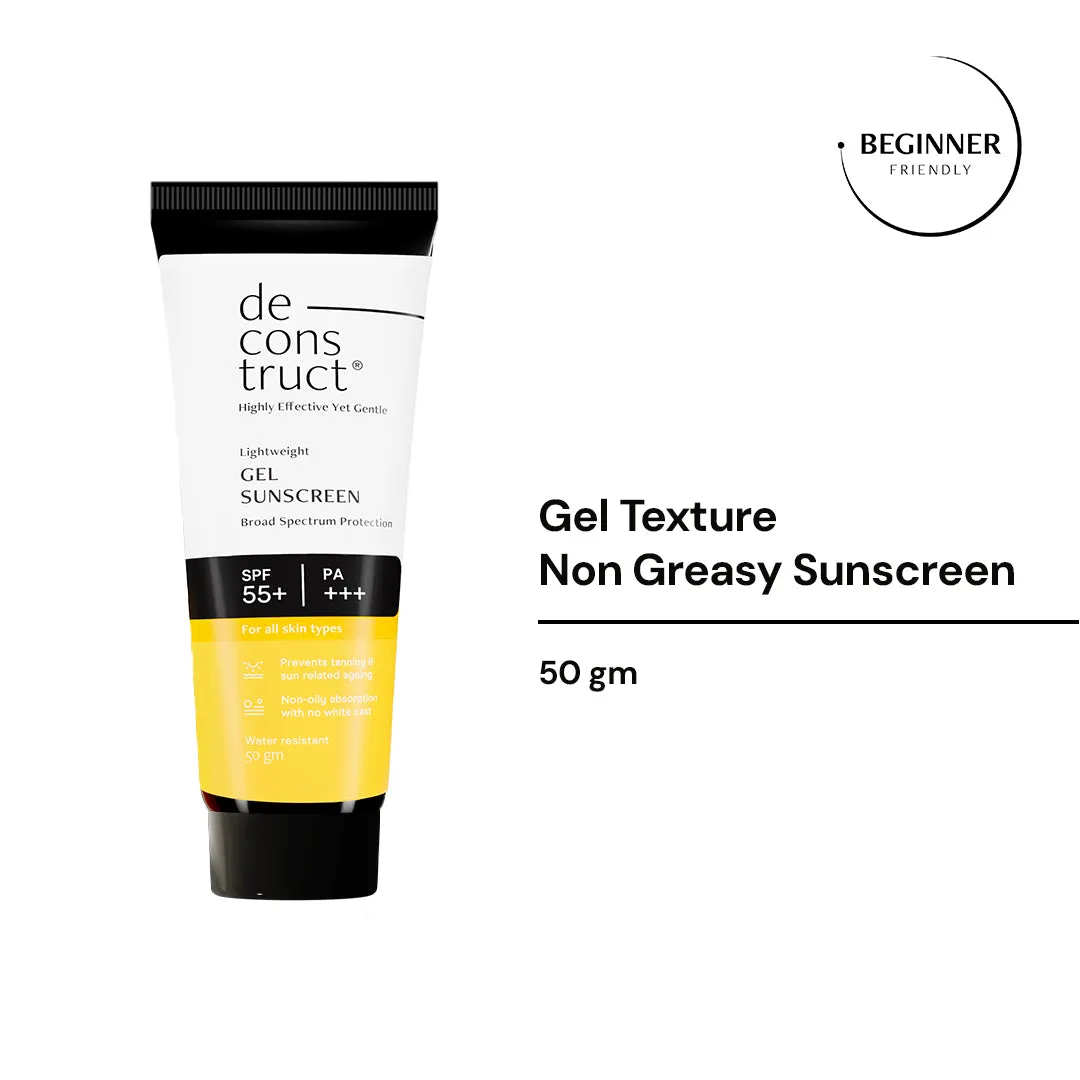 Gel Sunscreen for Oily Skin - SPF 55  and PA    | Water Resistant Sunscreen