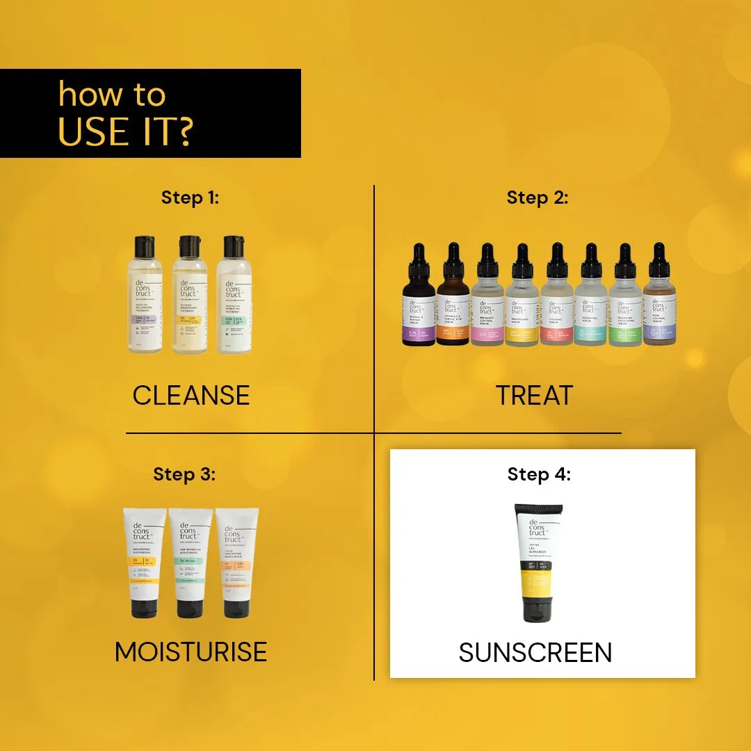 Gel Sunscreen for Oily Skin - SPF 55  and PA    | Water Resistant Sunscreen