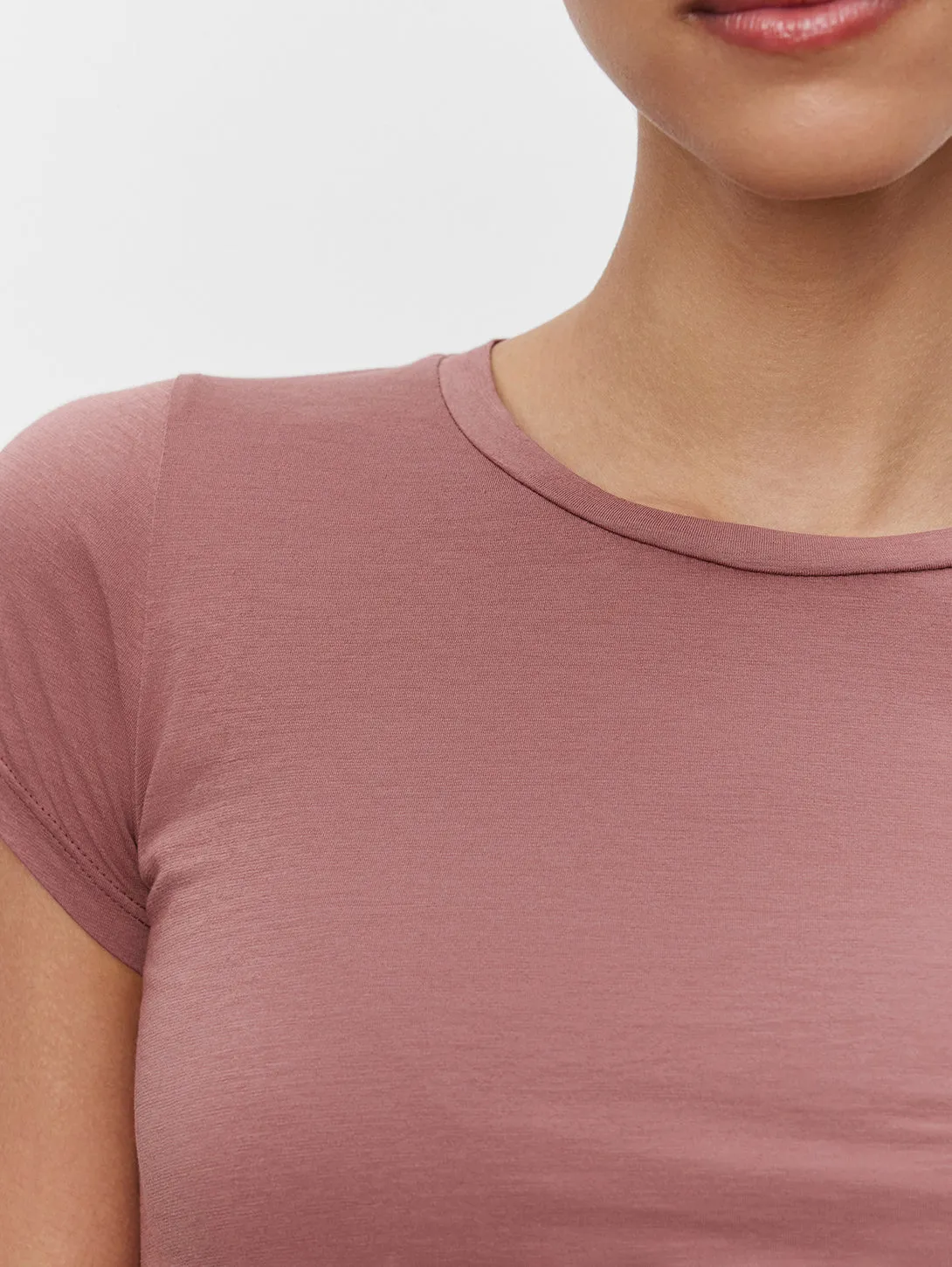 Jemma Crew Neck T-Shirt - Blush