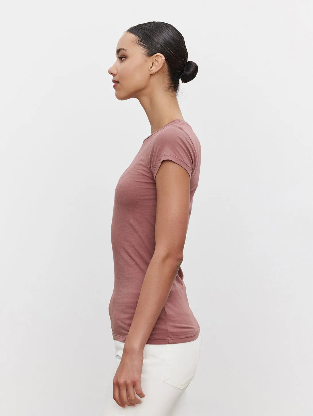 Jemma Crew Neck T-Shirt - Blush