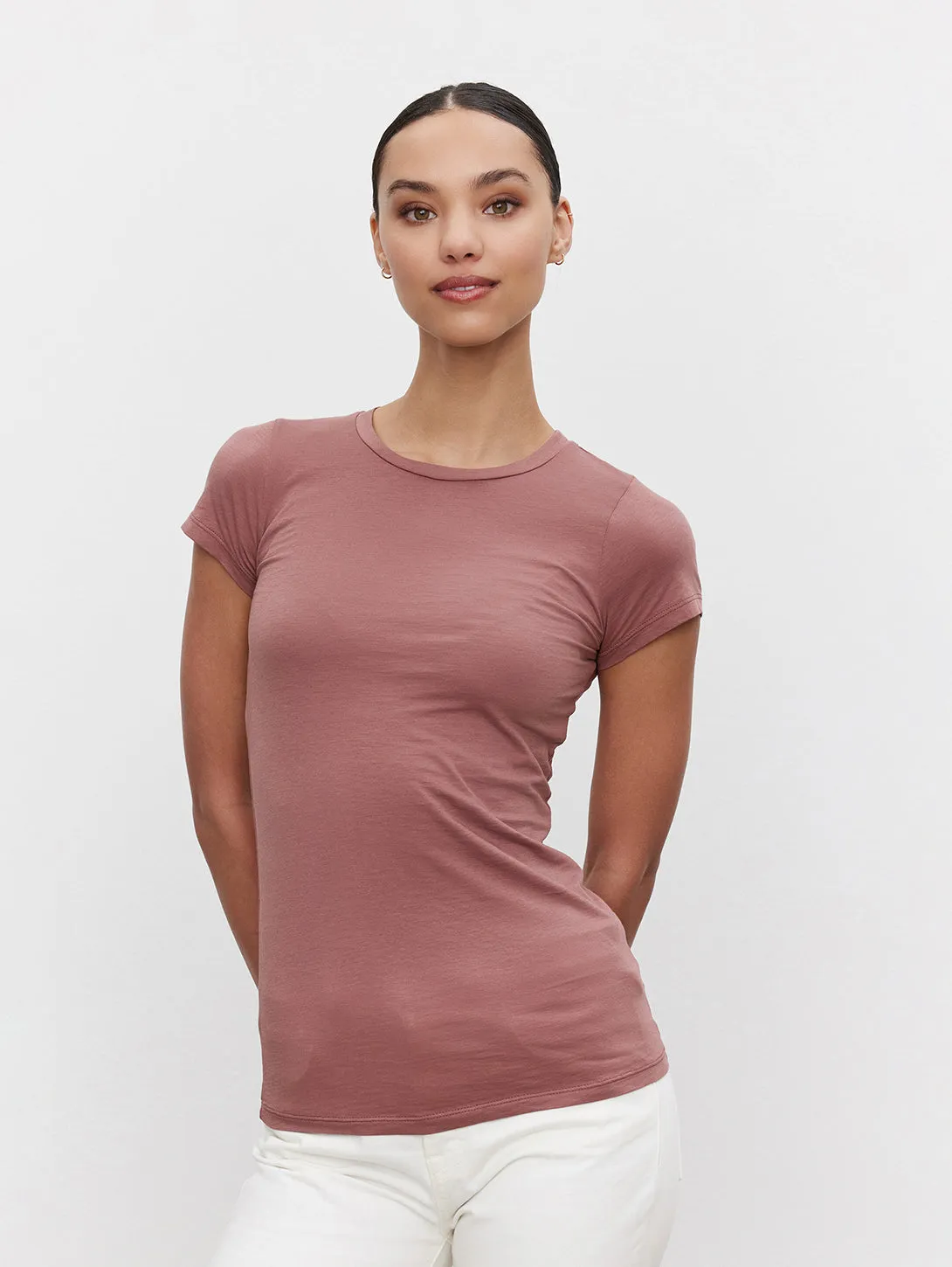 Jemma Crew Neck T-Shirt - Blush