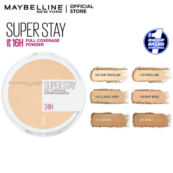 Maybelline New York 24H Superstay Full Coverage Powder Foundation
