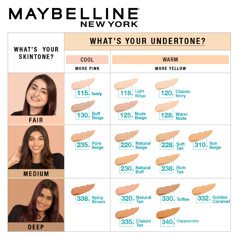 Maybelline New York Fit Me Matte Poreless Liquid Foundation Tube, 220 Natural Beige, 18ml