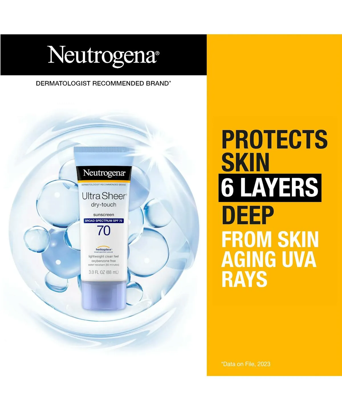 Neutrogena -Ultra Sheer® Dry-Touch -Free Sunscreen Broad Spectrum - SPF 70 - 88ML