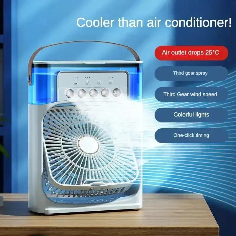 Portable Humidifier Air Cooler, Three-Speed Fa Settings For Customizable Comfort.
