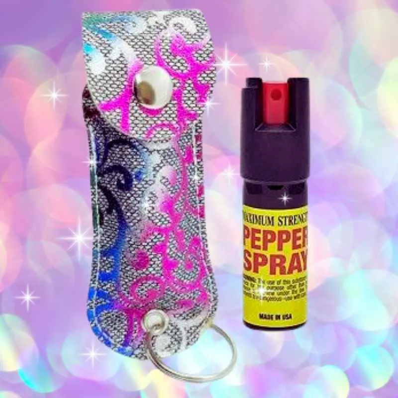 Rainbow Repellant Pepper Spray Keychain