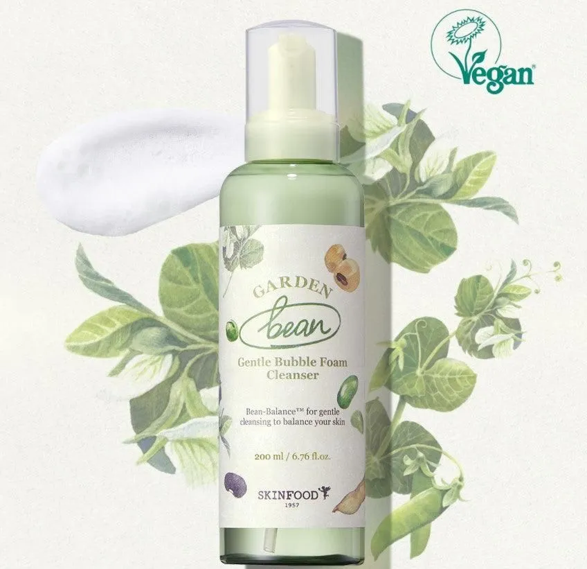 SKINFOOD Garden Bean Gentle Bubble Foam Cleanser 200ml