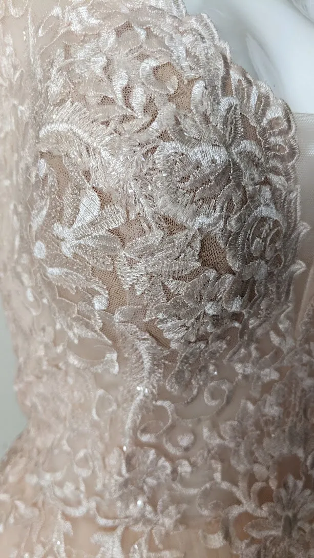 Tracy TC2303: Dyeable lace tulle A-line wedding dress